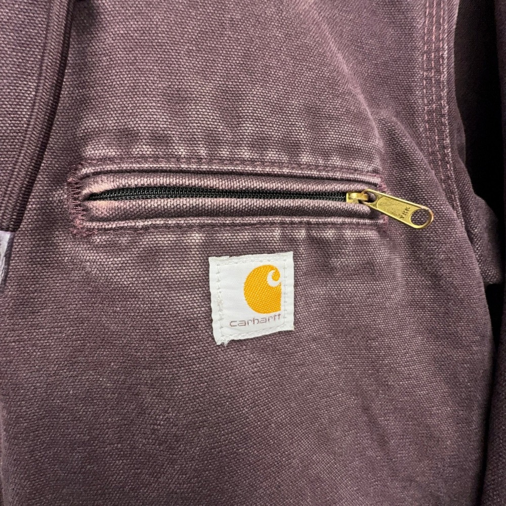 Carhartt Sierra Jacket Sherpa Lined Womens Small WJ141 DWN Deep Wine Purple - Picture 9 of 16